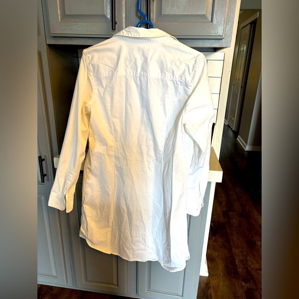 GAP Winter White Button-Up Shirt Dress - Picture 2 of 8